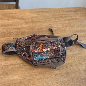 Orvis Belt Bag - Brown and Orange Pattern